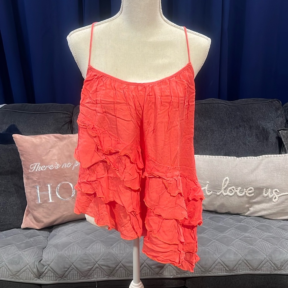 Free People Ruffled Top Size M